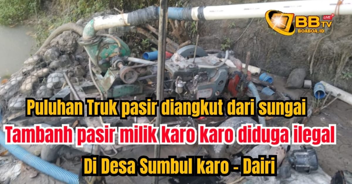 Puluhan truk pasir diduga hasil tambang ilegal diangkut tiap hari di Sumbul karo Dairi