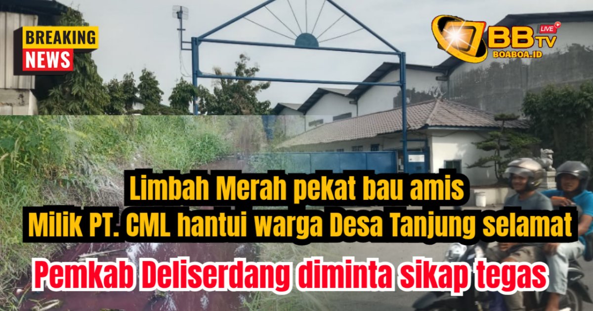 Limbah merah pekat bau amis ancam kesehatan warga Tanjung selamat Percut seituan