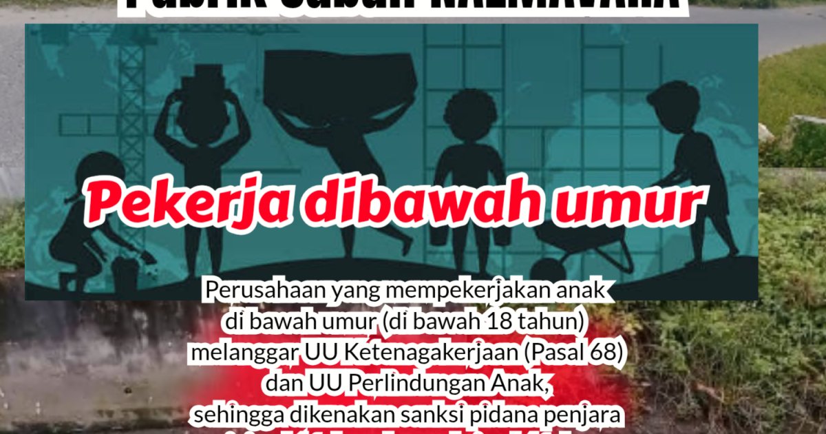 PT. Sejahtera Multi Manufacturing Indonesia, Pabrik Sabun di Desa Tanjung Rejo Percut sei tuan diduga tidak punya izin dan pekerjaan anak dibawah umur tanpa BPJS