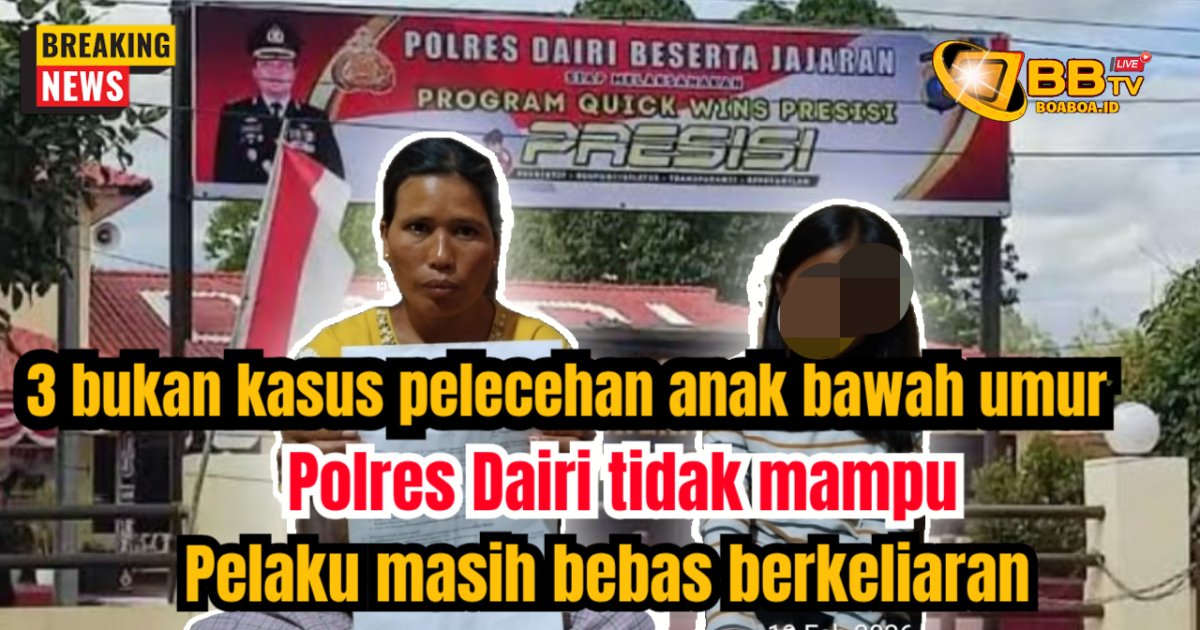 3 bulan kasus pelecehan anak bawah umur dilaporkan ke Polres Dairi, pelaku masih bebas berkeliaran
