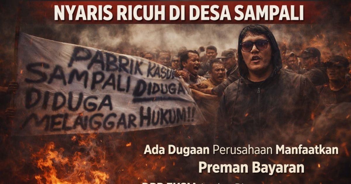 Aksi Unjukrasa Mahasiswa dan Masyarakat di Pabrik Kasur Desa Sampali nyaris ricuh, FKSM angkat bicara, desak Bupati bertindak