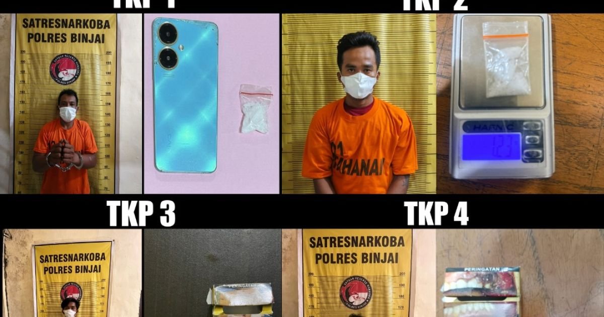 Dalam Sepekan, 6 (enam) Pengedar Narkoba diringkus Polres Binjai