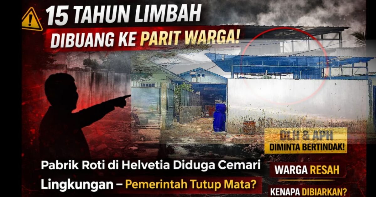 15 diduga sudah mencemari warga, Pabrik Roti di Helvetia Cemari Parit, Warga Desak DLH Segel dan Proses Pidana