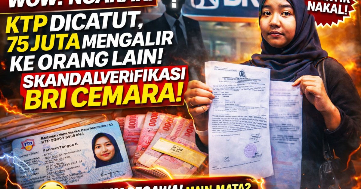Skandal Verifikasi BRI Cemara, KTP tertera, Rp. 75 juta mengalir ke orang lain, oknum Pegawai diduga mata mata