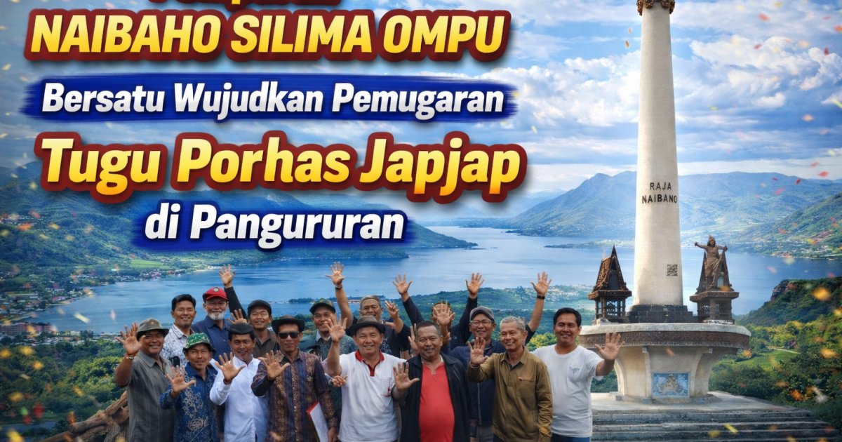 Pomparan Naibaho Silima Ompu Bersatu Wujudkan Pemugaran Tugu Porhas Japjap di Pangururan