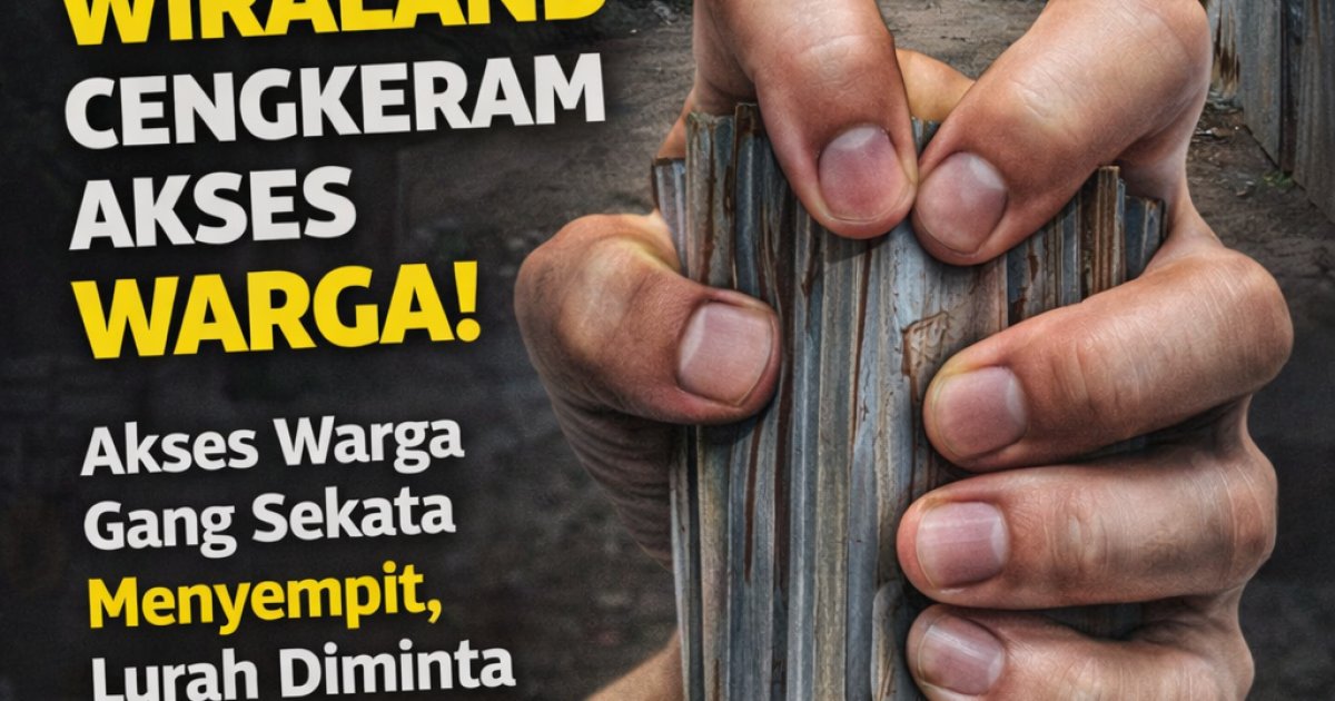 Pagar Seng milik PT Wiralang Property belum dibongkar, Warga mendesak Lurah Pulo Brayan Kota turun tangan