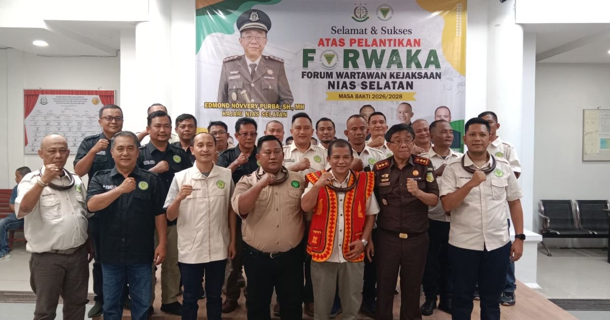 Ketua Forwaka Sumut Lantik Pengurus Forwaka Nias Selatan, Serahkan SK Kepengurusan 2026–2028