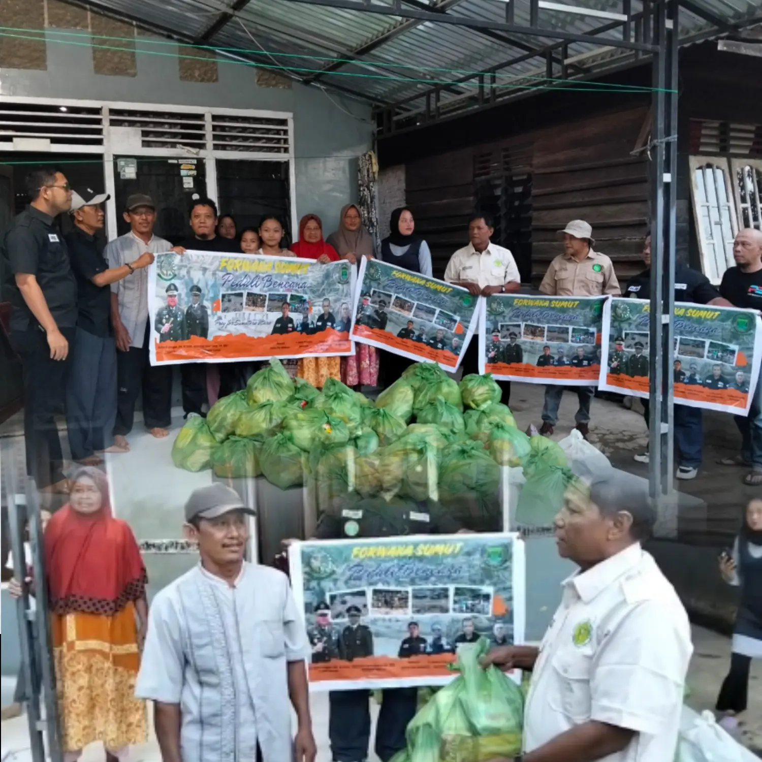 FORWAKA SUMUT Turun Langsung Bantu Korban Bencana di Tanjung Pura dan Pangkalan Brandan