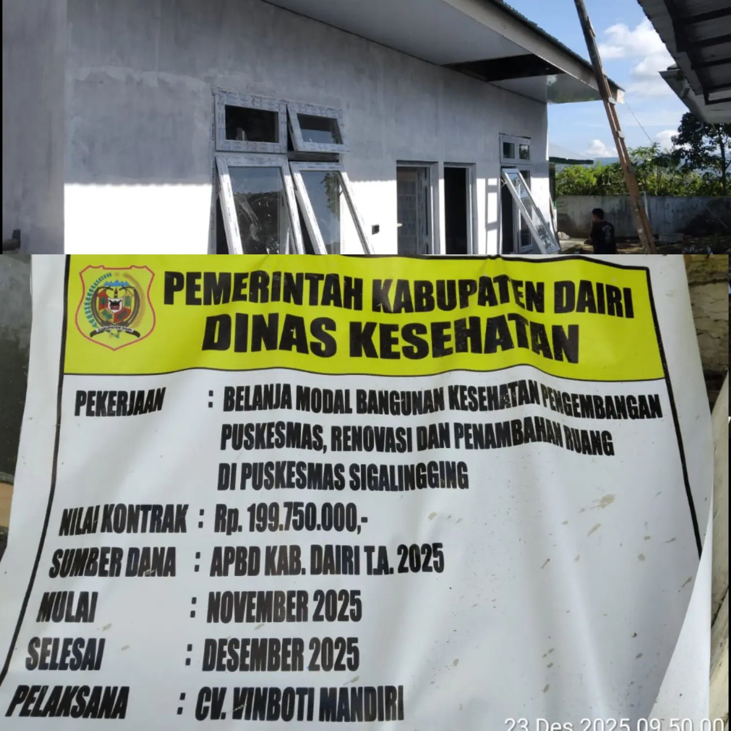 Bangunan Puskesmas di Sigalingging Kabupaten Dairi diduga bermasalah, warga minta bangunan puskesmas diaudit