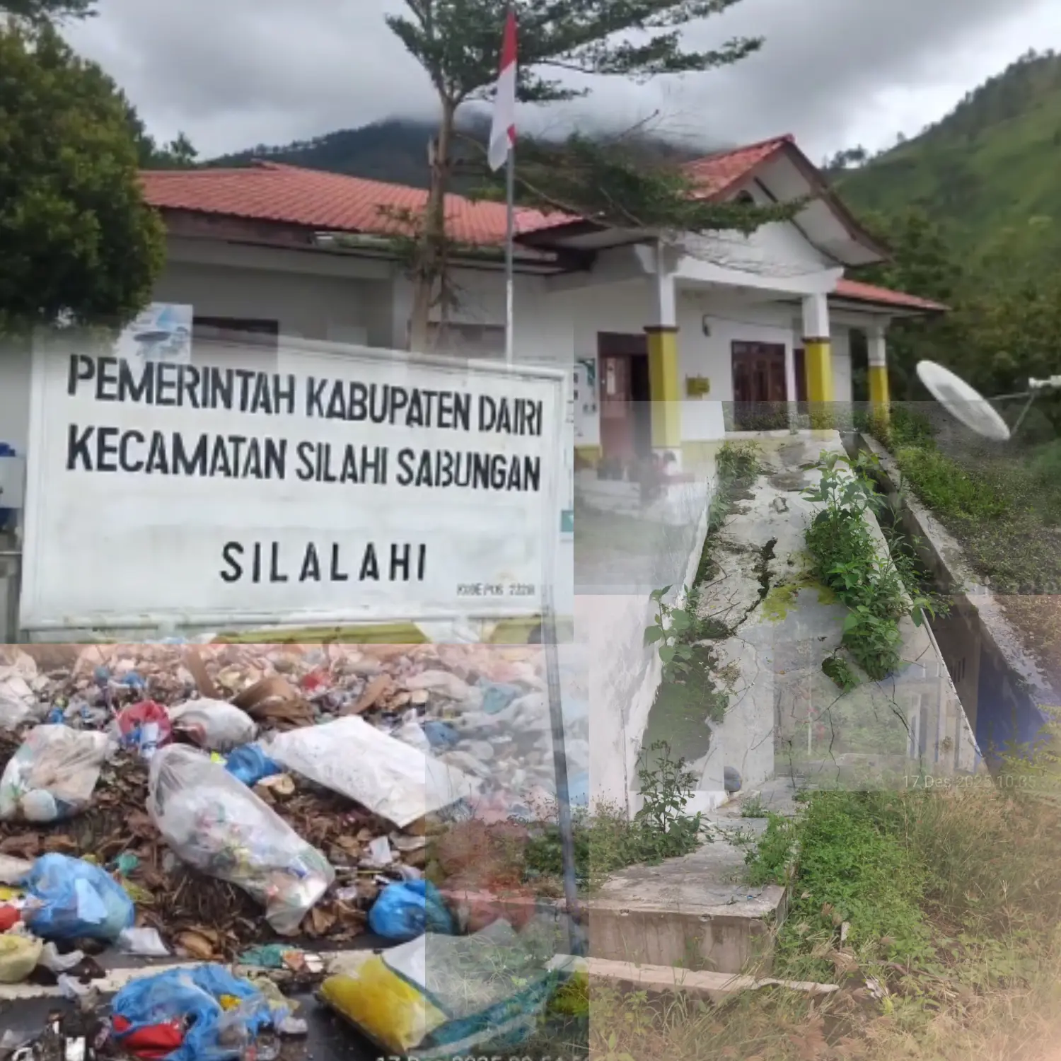 Camat jarang masuk, kinerja Camat Silahisabungan dipertanyakan, Lingkungan Kantor tidak terawat, sampah menggunung tutupi jalan