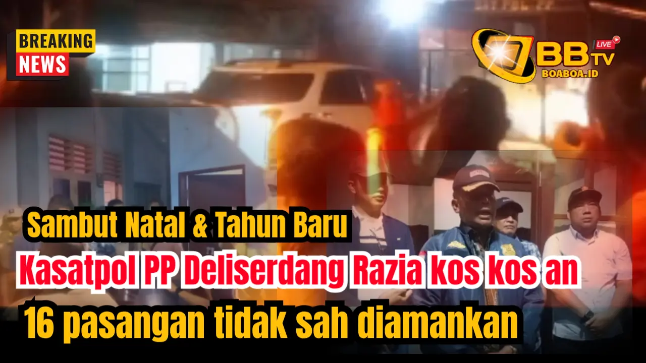 Kasatpol PP Deliserdang bersama petugas gabungan razia kos kosan menyambut Natal dan Tahun baru, 16 pasangan tidak sah diamankan
