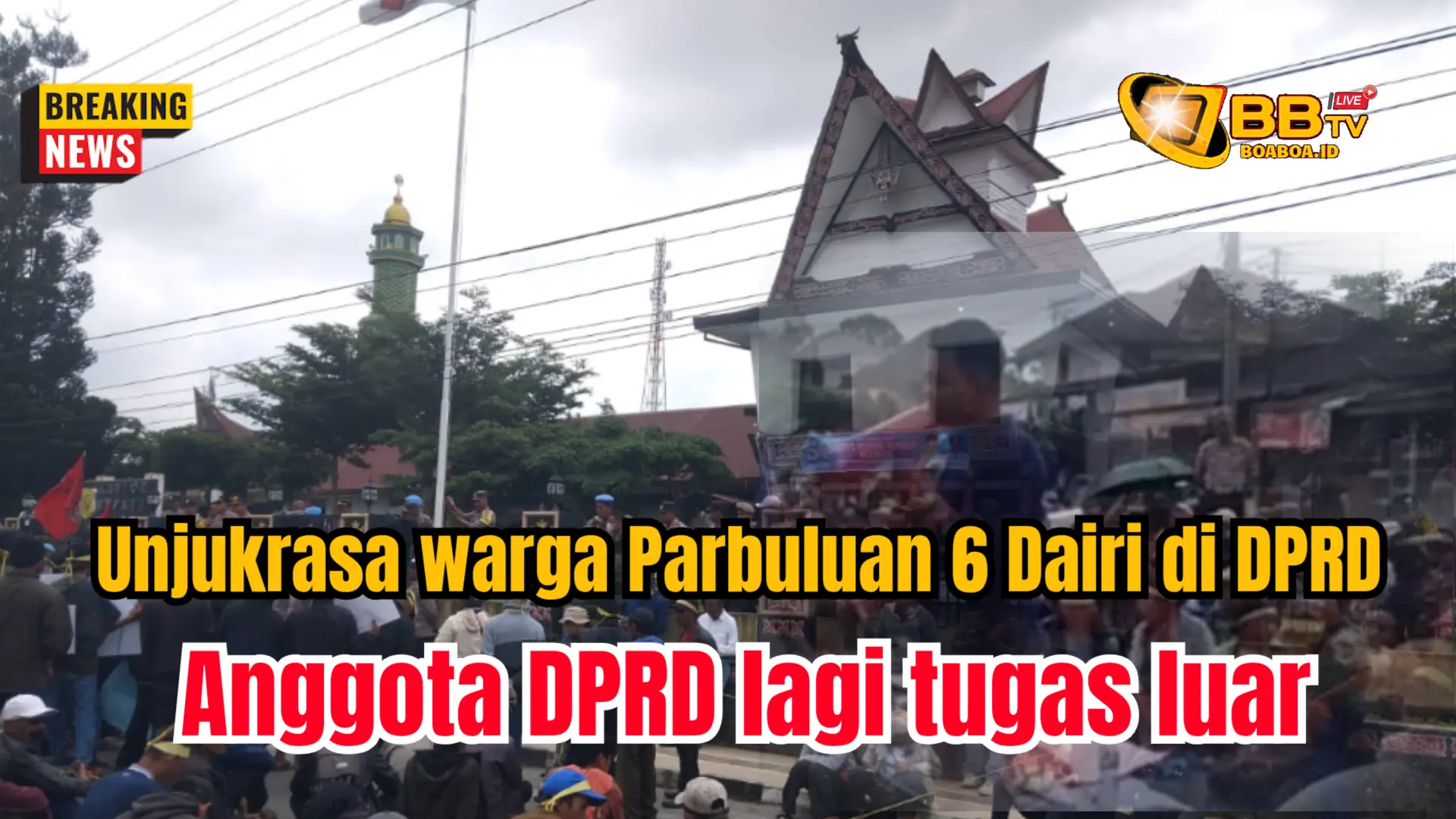 Warga Parbuluan 6 unjuk rasa di kantor DPRD, ternyata DPRD lagi tugas luar