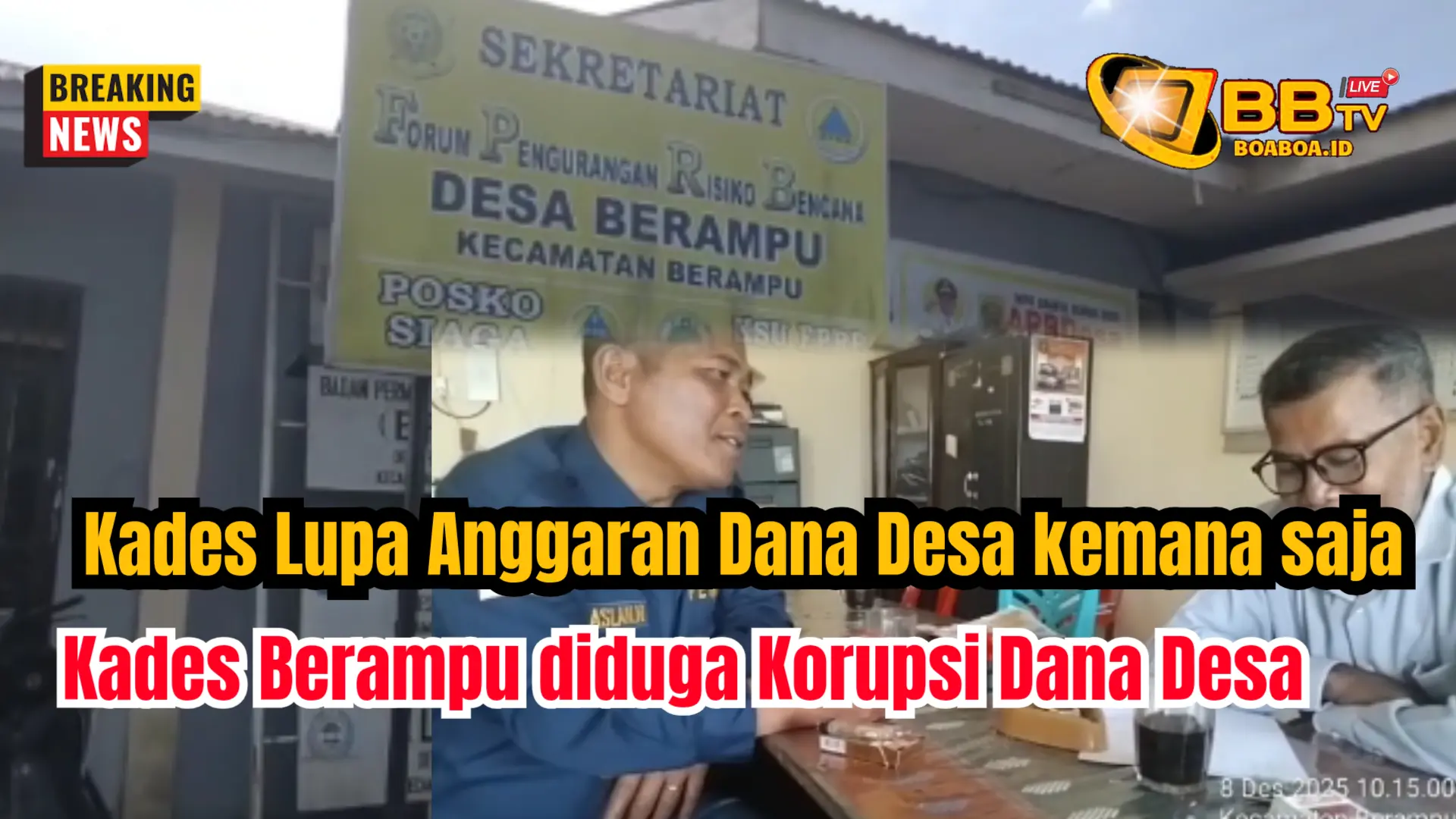 Luar biasa, Kepala Desa lupa kemana saja Dana Desa dialokasikan, Kepala Desa Berampu Dairi diduga korupsi