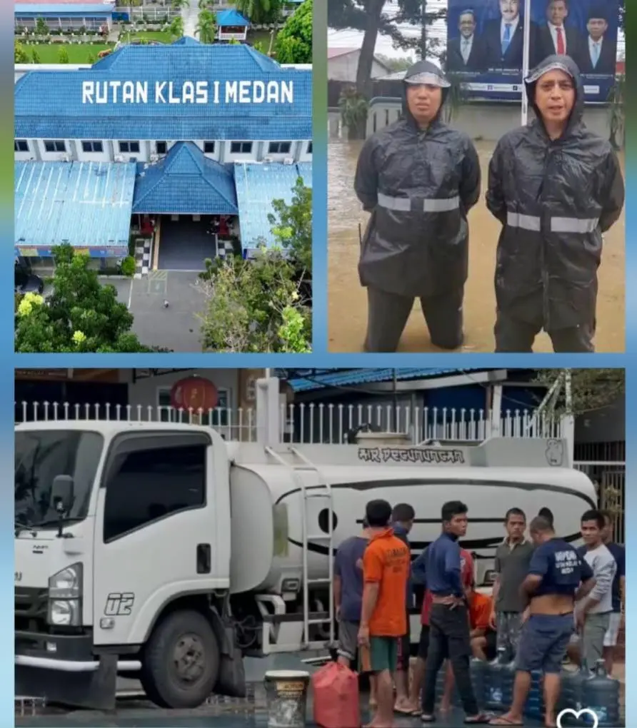 Rutan Kelas I Medan Sukses Tangani Banjir, Warga Binaan Dievakuasi ke Tempat Aman