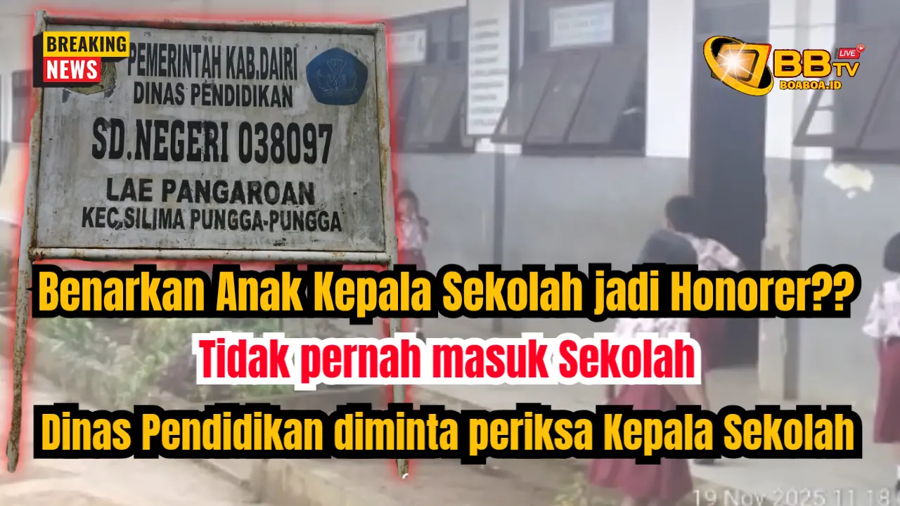 Benarkan Anak Kepala Sekolah jadi Honorer tapi tidak pernah masuk, Dinas Pendidikan diminta periksa Kepala Sekolah SD 038097 Dairi