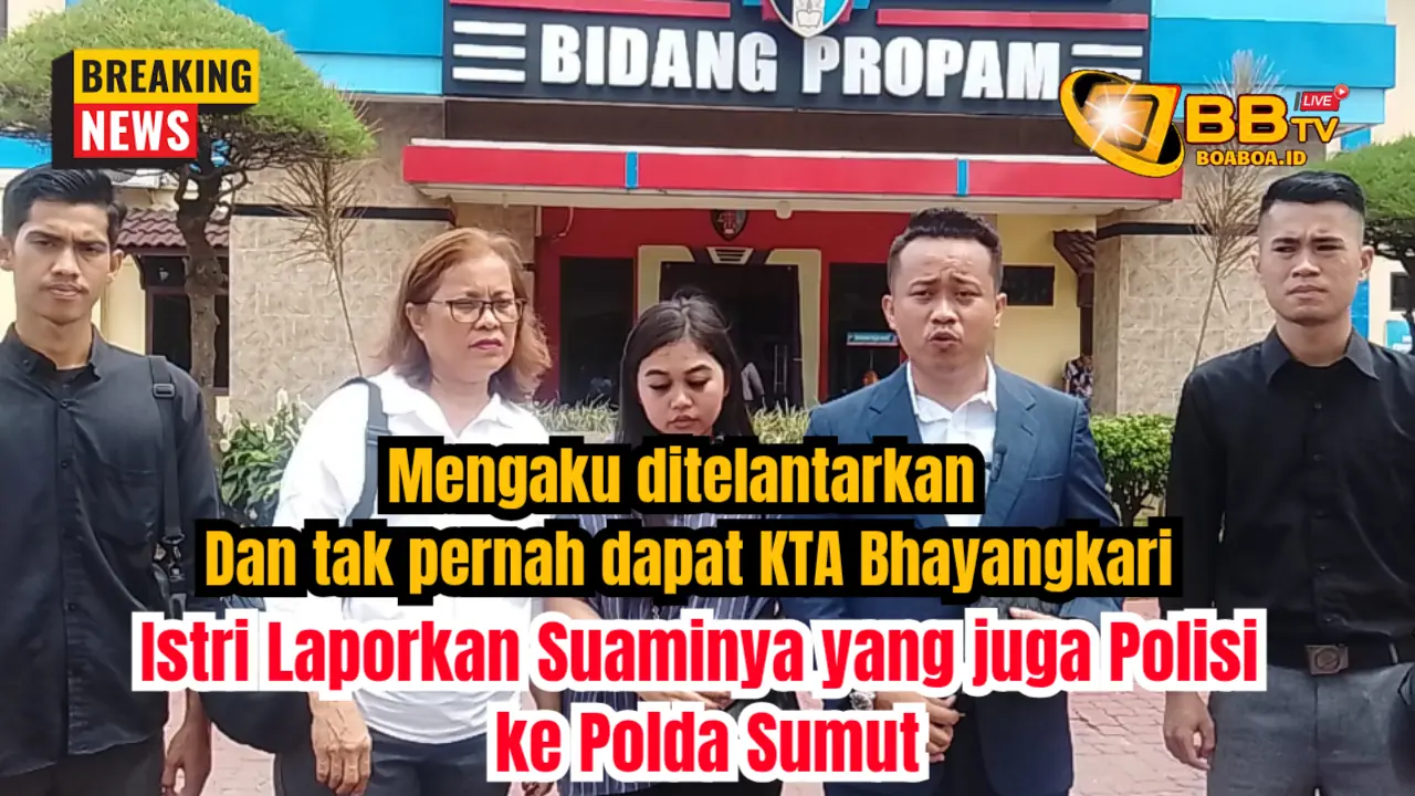 Mengaku ditelantarkan dan tidak dapat KTA Bhayangkari, Istri Polisi Laporkan suaminya ke Polda sumut