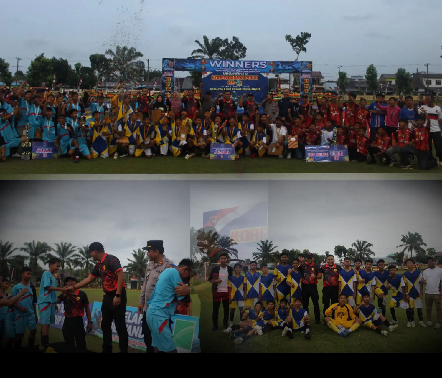 Turnamen Sepak Bola Antar Pelajar Resmi Ditutup ,Meriahkan HUT Ke 80 Korps Brimob Polri Di TebingTinggi