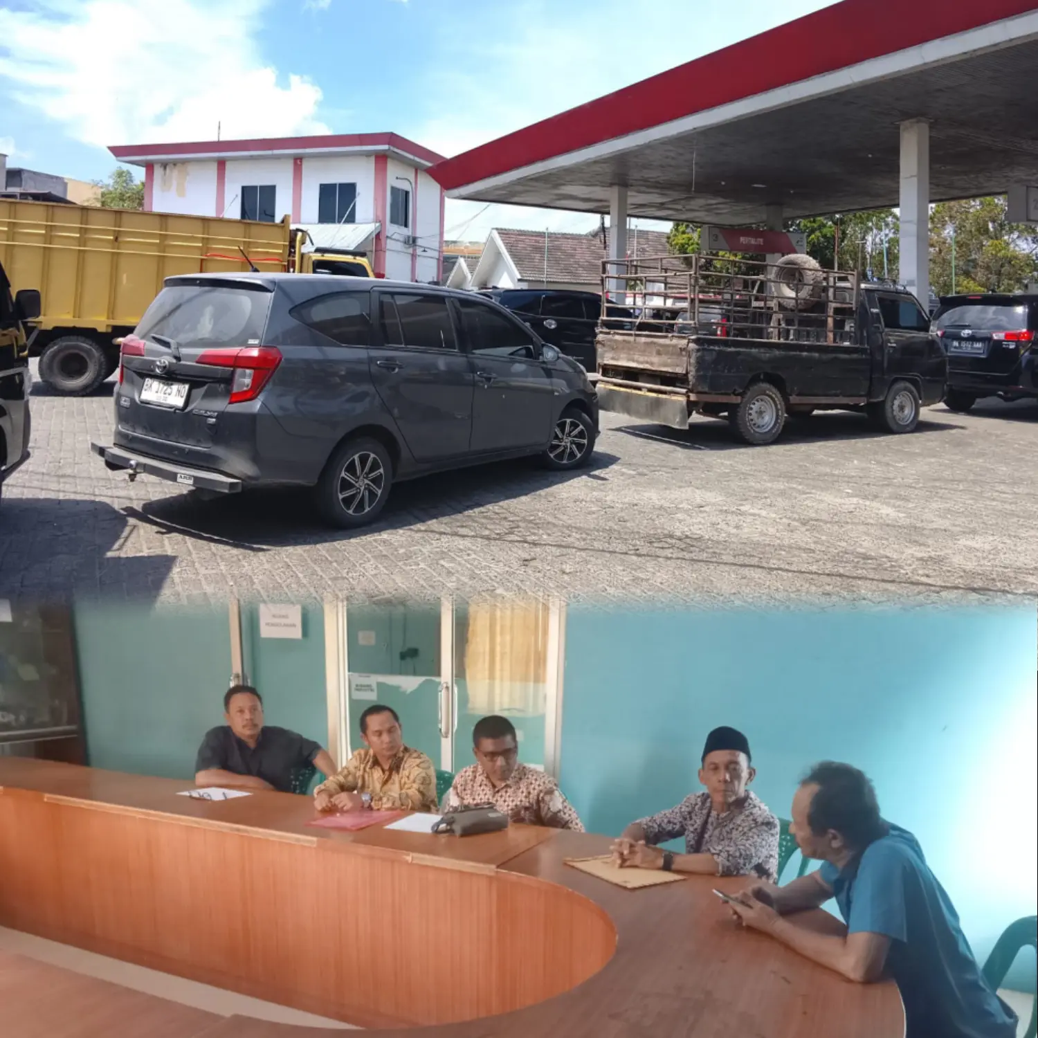 Pertemuan Klarifikasi di Disnaker antara Orangtua Karyawan SPBU 14.206.183 Simpang Rambung Kota Tebingtinggi idak dihadiri pihak SPBU