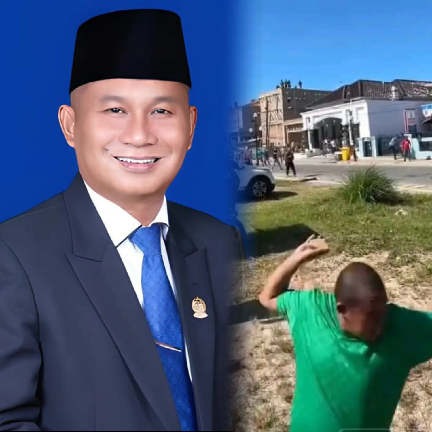 Beredar Video Aksi Rahmasyah Sibarani Anggota DPR Sumut Melempari Masa Aksi Di Tapanuli Tengah