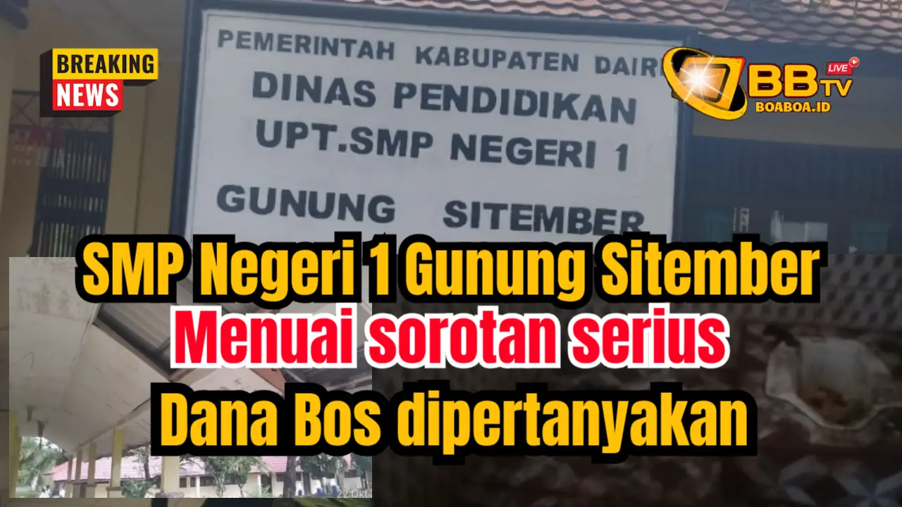 SMP N 1 Gunung Sitember Dairi menuai sorotan, Dana Bos dipertanyakan