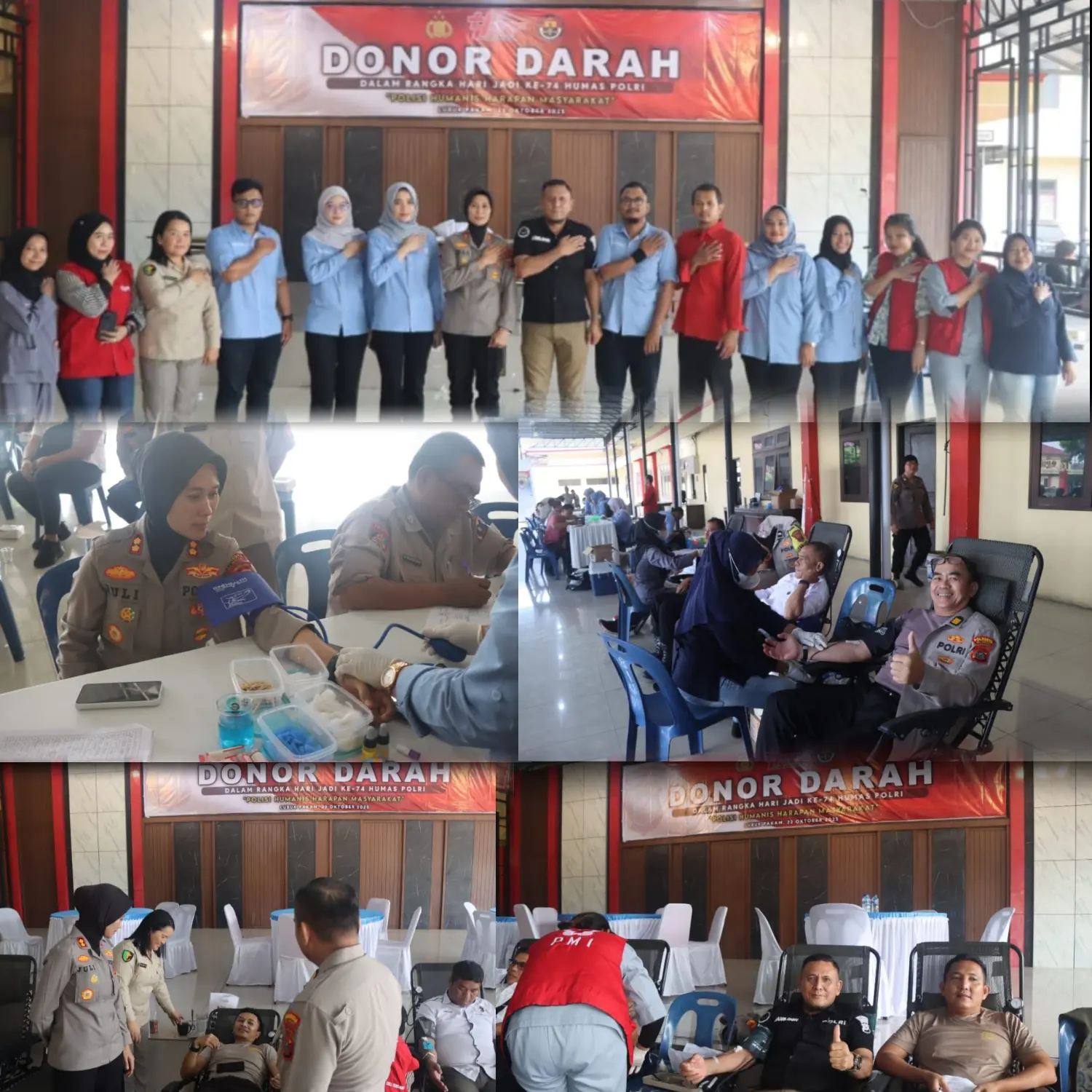 Polresta Deli Serdang Gelar Donor Darah Sambut Hari Jadi ke-74 Humas Polri